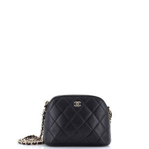 Chanel Cc Dome Zip Clutch With Chain #246435C46B